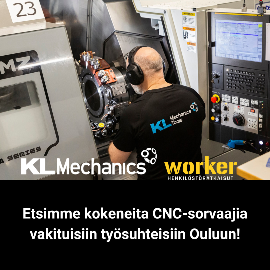 CNC-sorvaajia Ouluun